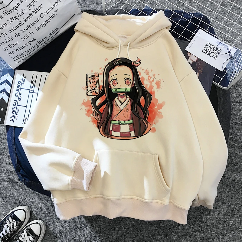 Nueva sudadera Kimetsu No Yaiba Manga Demon Slayer sudaderas con capucha Harajuku Anime japonés Kawaii Sudadera con capucha dibujos animados Tanjiro Kamado Nezuko