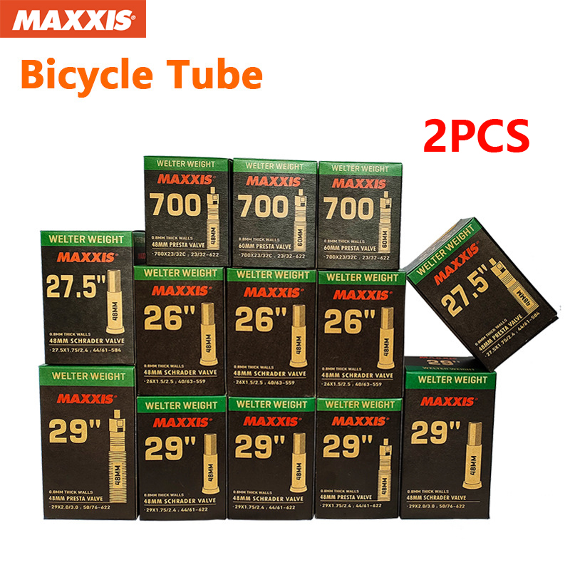 2 pièces MAXXIS WELTER WEIGHT chambre à air de vélo 26/27.5/29 chambre à air de VTT vélo de route AV(SV) FV(PV) chambre à air originale