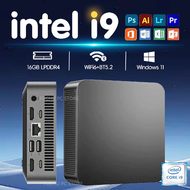 Mini PC para juegos con Windows 11, Intel Core i9 10980HK/Intel N150, 16GB DDR4, SSD de 2048GB, WIFI 6, BT5.2.
