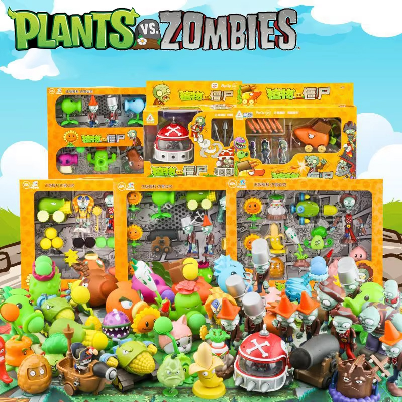 Plants Vs Zombies 2 Pea Shooter Kokosnusskanon Echtes Spielspielzeugset NoBox Szene Figur Ornamente Weiches Silikon Junge Geburtstagsgeschenk