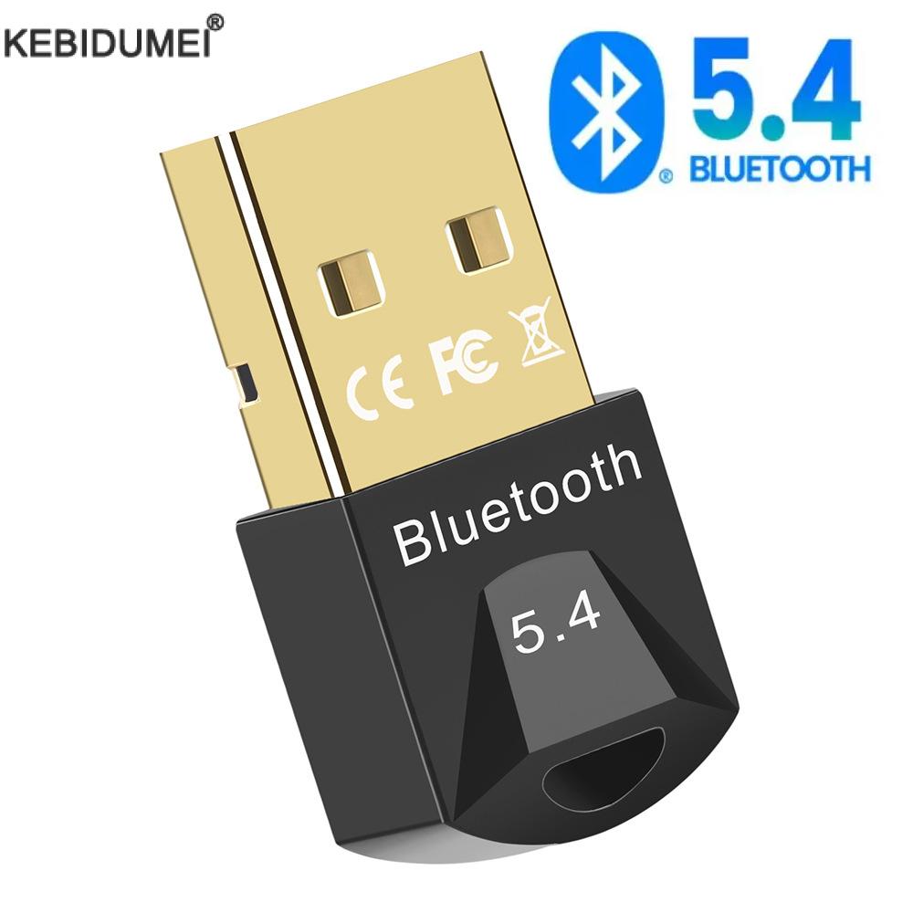 อะแดปเตอร์บลูทูธ USB Bluetooth 5.4 5.3 สําหรับ PC Dongle Adaptador เมาส์ไร้สายคีย์บอร์ดเครื่องรับสัญญาณเสียงเพลงเครื่องส่งสัญญาณ USB