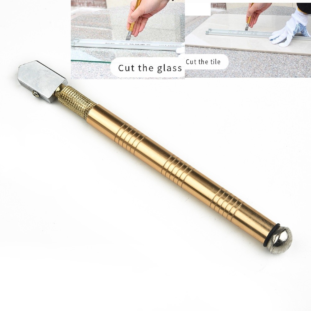 1 PC 175mm Portable Professional Glass Cutter Antislip Handle Glass Cutter Glass Cutter Blade Cutting Tools