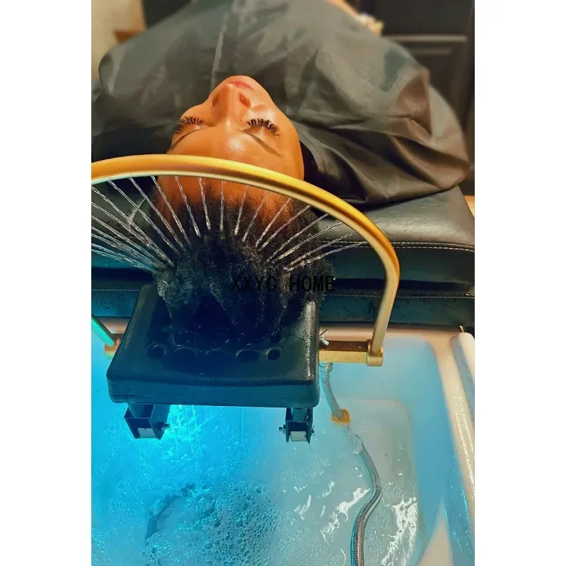 Circulação de água Cabeça Spa Frame para Salão, Shampoo Bed Massage Acessórios, Ferramenta de aço inoxidável, Limpeza Cuidar, Estilo Japonês