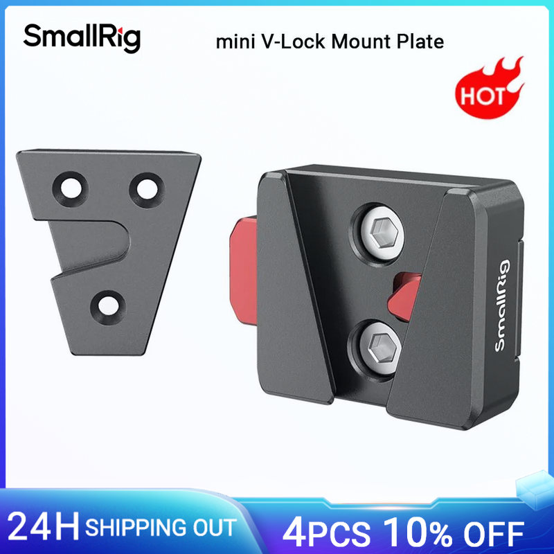 SmallRig-Mini Kit de montaje de bloqueo en V, placa de batería de montaje en V, juego de liberación rápida con fundas roscadas de 1/4 "-20, MD2801B