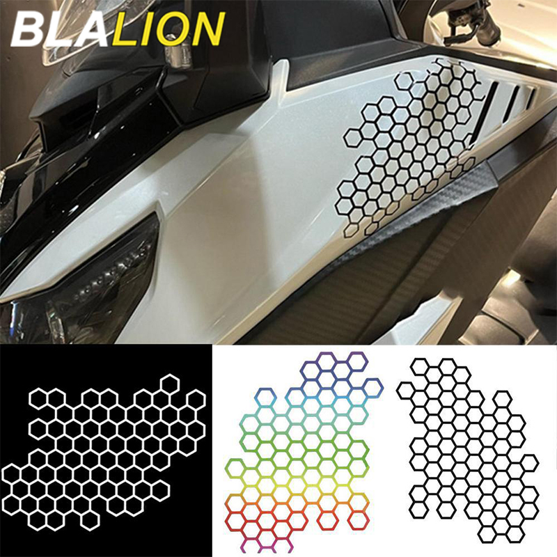 BLALION Motorrad-Aufkleber, Wabenmuster, Helm-Aufkleber, Aufkleber, Auto-Refit, kreative Körperdekoration, Aufkleber, wasserfester Stoßstangenaufkleber