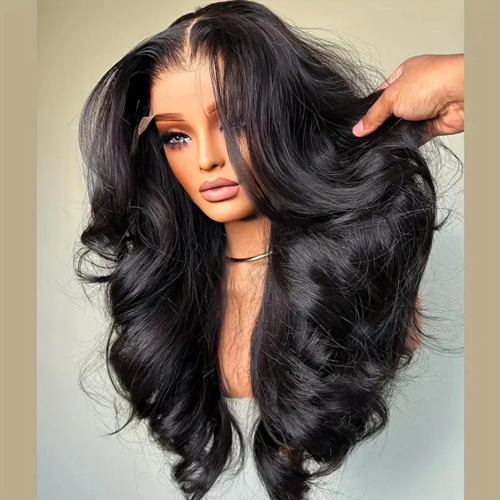Parrucche Body Wave con Frontale in Pizzo HD 13x6 da 30-40 Pollici, Densità 250, Pre-Plucked, Capelli Remy, Parrucca 5x5 Senza Colla in Capelli Umani per Donne