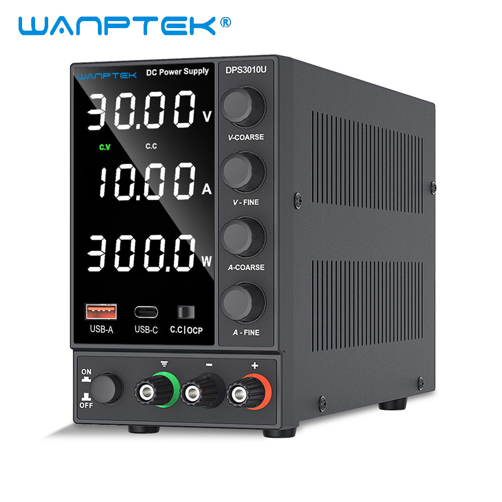 Регулируемый источник питания постоянного тока Wanptek 30В 10А, цифровой лабораторный блок питания для LED-ламп, стабилизированный регулятор напряжения