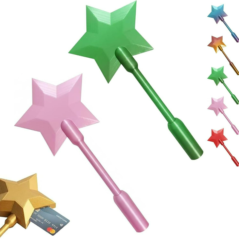 Magic Star Design Zauberstabförmiger Kartenhalter, Tragbare Kreditkartenhülle, Leichter Stilvoller Kontaktloser Zahlungs- und ETC-Kartenorganizer