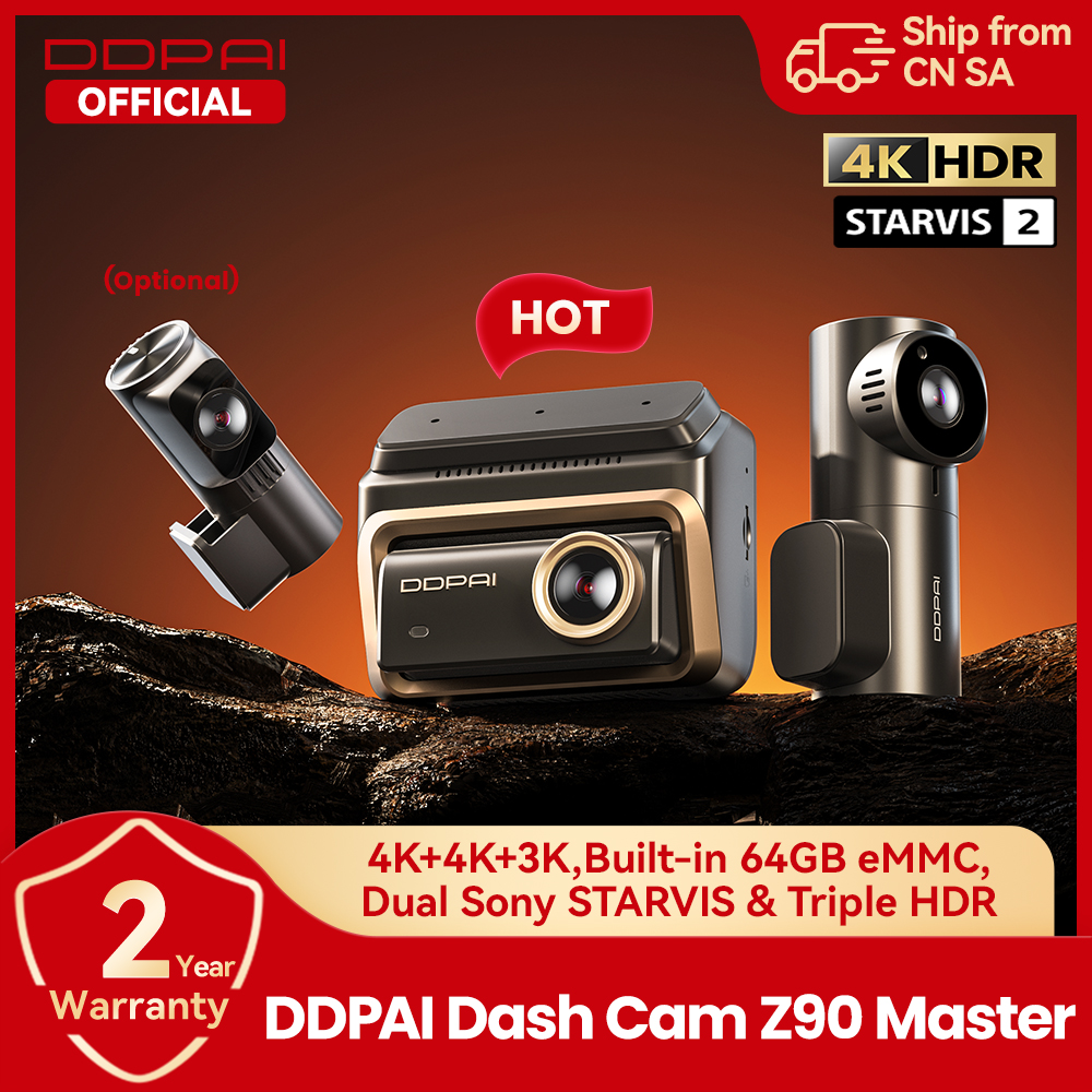 DDPAI 4K+4K Новый Z90 Master Dual 4K спереди и сзади Dual HDR для Sony Автомобильная видеорегистратор ADAS Парковка 5 ГГц Wi-Fi камера DVR Видеорегистратор