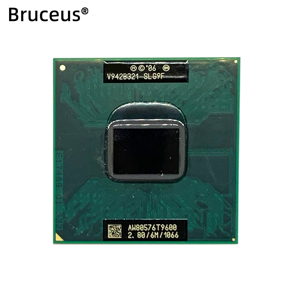 Processore Core 2 Duo T9600 Notebook mobile CPU portatile SLG9F SLB47 Socket PGA478 Dual-Core 35W 2.8Ghz 6MB di cache