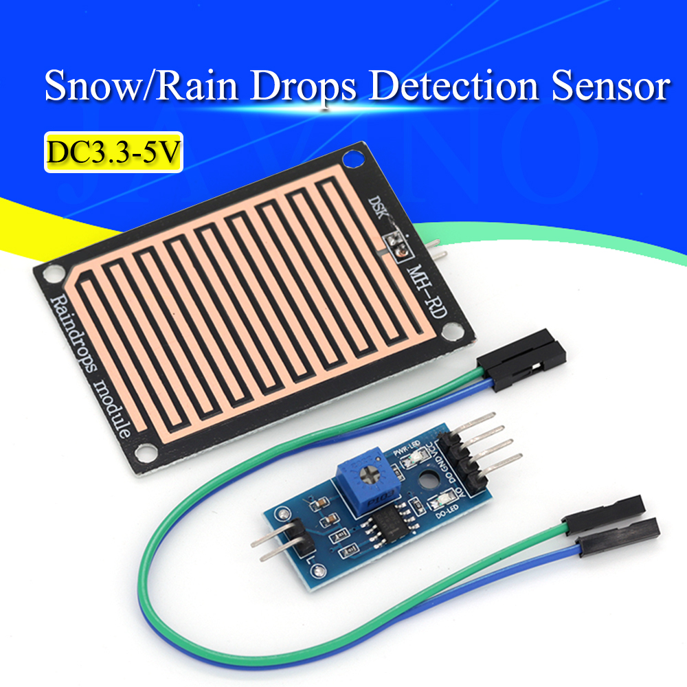 Capteur de détection de neige et de gouttes de pluie, DC 3.3V-5V, Tech Touristors, Double face, Pluie, Météo, Tech Humidité pour Ardu37, Robot Car, Kit de bricolage