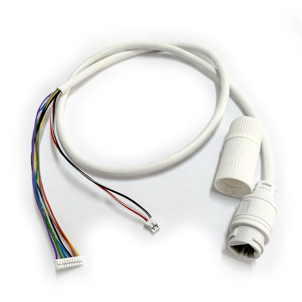 Кабель питания камеры постоянного тока POE, водонепроницаемый разъем RJ45, 4 провода для передачи данных (11 контактов 1/2/3/6) (4/5 + 7/8-) 2-контактный ИК-выход для ip-power