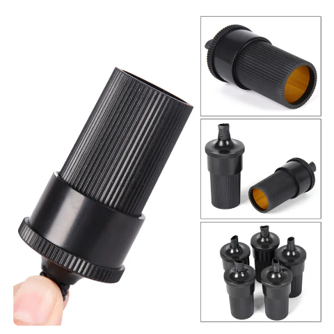 12V/24V Automotive Sigarenaansteker Moederbasis High Power Geschikt Opblaasbare Pomp Stofzuiger Inline Socket Adapter