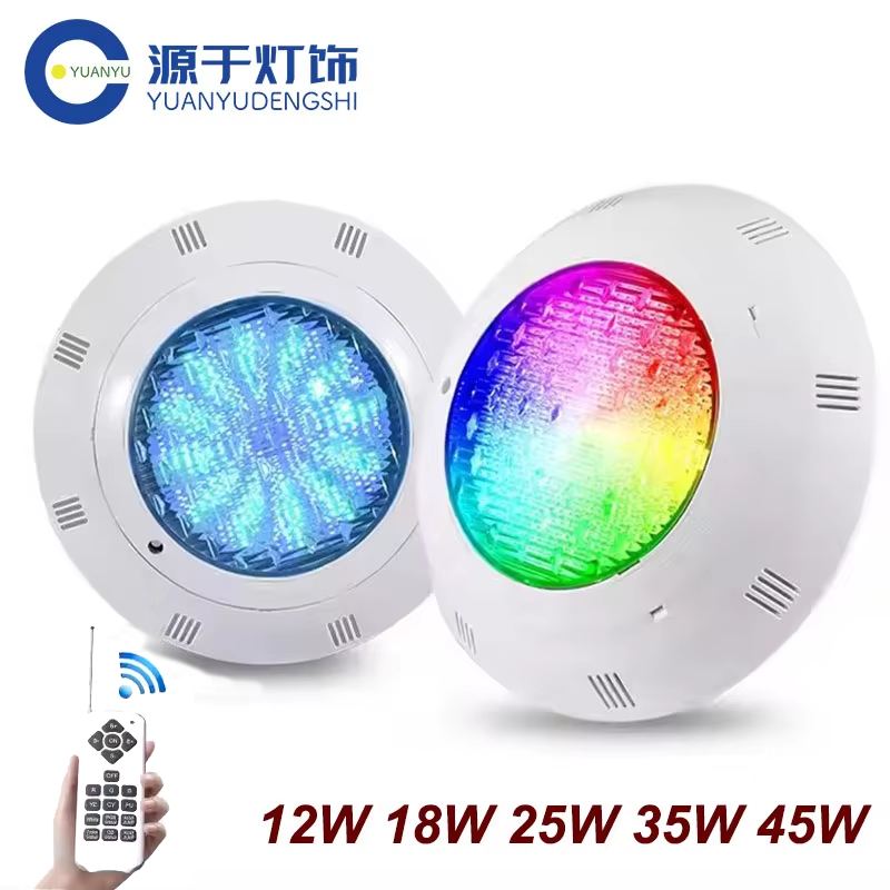 Lampu Kolam Renang Bawah Air LED Warna RGB Berubah AC12V 12W 18W 25W 35W 45W IP68 Lampu Tahan Air Putih Hangat/Putih Dingin