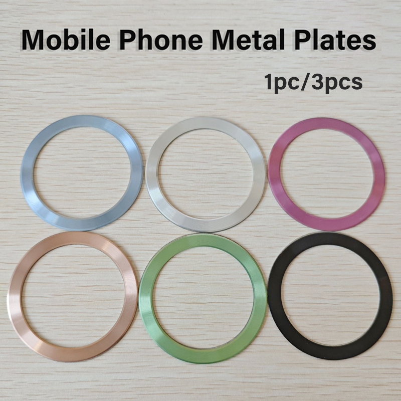 Kolorowa metalowa płytka do telefonu komórkowego z obsługą bezprzewodowego ładowania MagSafe, naklejka na tył telefonu do iPhone 17 16 15 Pro Xiaomi