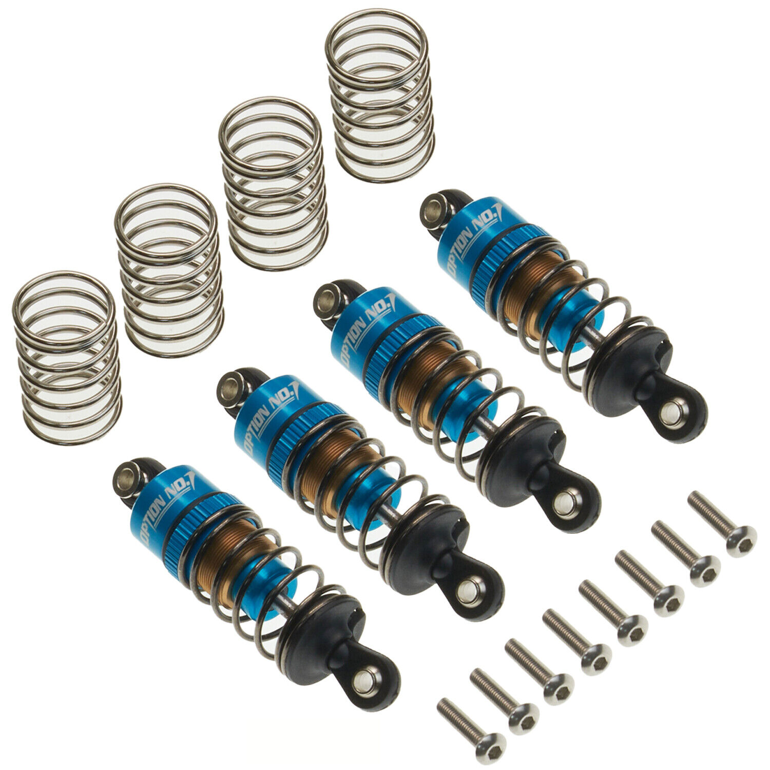 Kit Peredam Kejut Berisi Oli Aluminium untuk Tamiya TT-01 TT-02 WR-02 M05 M06 TA05 1:10 Suku Cadang Pengganti Upgrade Mobil On Road