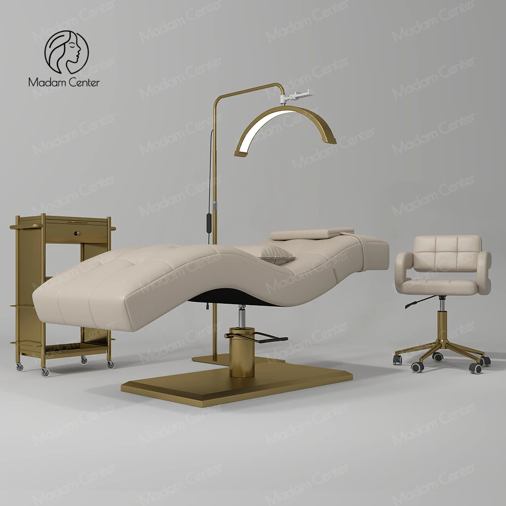 Curved Extension Chair Lash Table Stretcher Lifting Feature Eyelash Bed Furniture Massage Lashista-Camilla Para