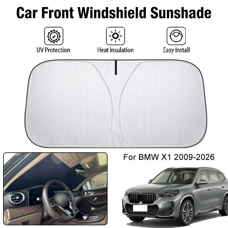 Penutup Kerai Kaca Depan Mobil untuk BMW X1 2009-2026 Aksesori Pelindung Matahari Interior Otomatis Insulasi Panas Blok UV