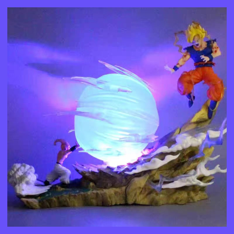 21 см Dragon Ball Z Buu vs Goku Модель Super Saiyan Genki Bomb Фигурка Модель ПВХ Статуя Кукла Коллекция Модель Игрушки Подарок