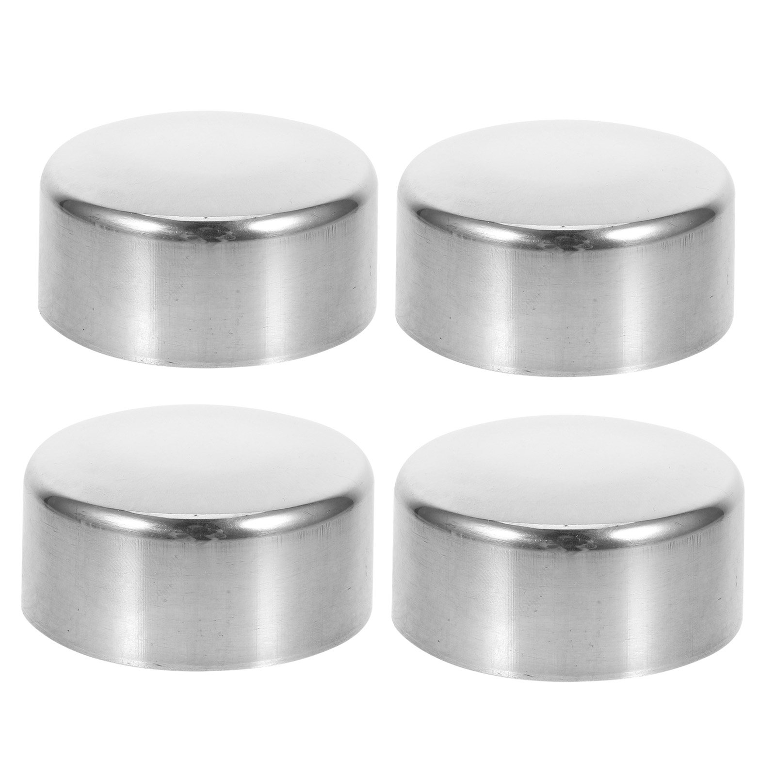 4Pcs Stainless Steel Handrail End Caps Round Staircase Hand Rail Tube Cover Fittings Indoor Stair Railing Accessories