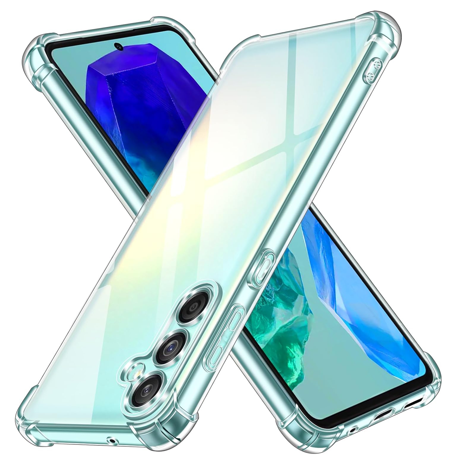 Funda de TPU a prueba de golpes de cuatro esquinas para Samsung Galaxy M15 M35 M55 M14 M34 M54 M33 M53 5G, funda protectora transparente