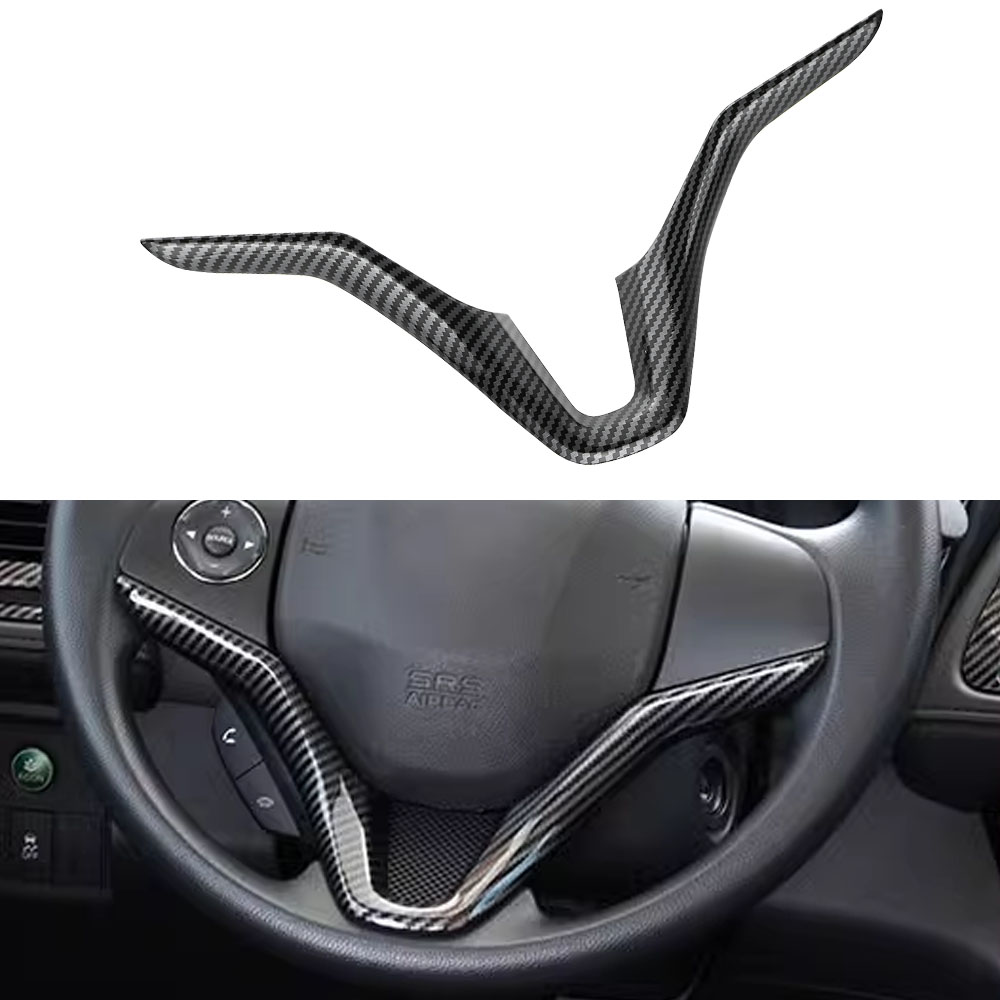Autocollant de décoration pour garniture de volant, accessoires de couverture, pour Honda Fit 2018 2019 City 2014-2019 HRV 2016-2019 Vezel 2014-2019
