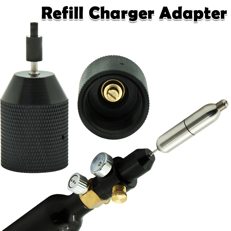 Adaptateur de chargeur de Valve de recharge de CO2 pour réservoir de Paintball, cartouche de Magazine Airsoft, cylindre de Soda Sodastream, gonfler les pneus, balles de gaz