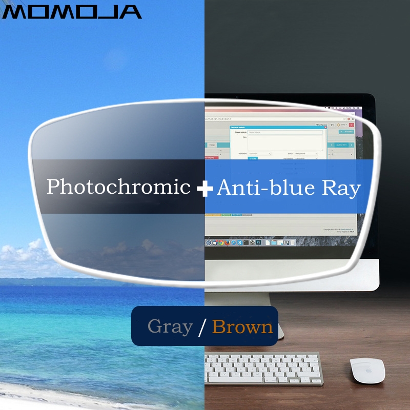 MOMOJA 1.56/1.61/1.67/1.74 HD Anti-reflection Anti-scratch Anti-UV Anti-blue Light and Photochromic Optical Prescription Lens