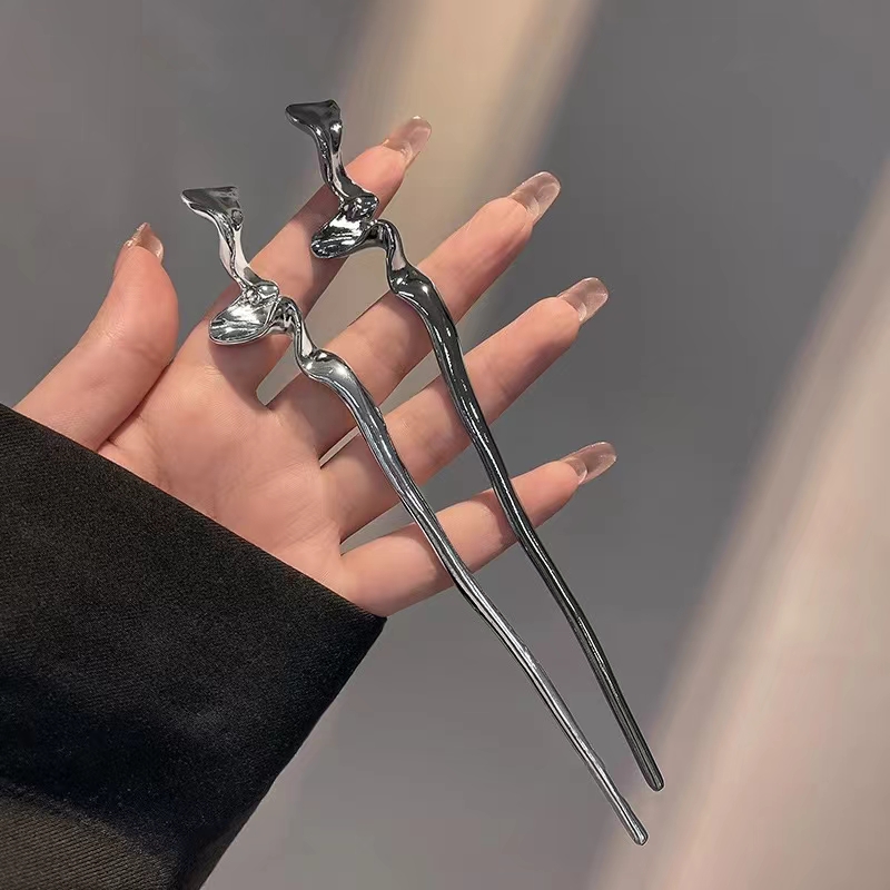 1 PC Punk ส่วนบุคคลโลหะอุปกรณ์เสริมผมจีน Minimalist ผมสไตล์ผมออกแบบเครื่องมืออุปกรณ์เสริมผู้หญิงคลิปผม Hairpin