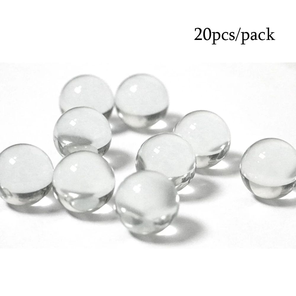 20pcs/pack 10mm 14mm 16mm Glass Balls Transparent Solid Marble for Slingshot Shooting & Marble Track & Traditional Marbles Games