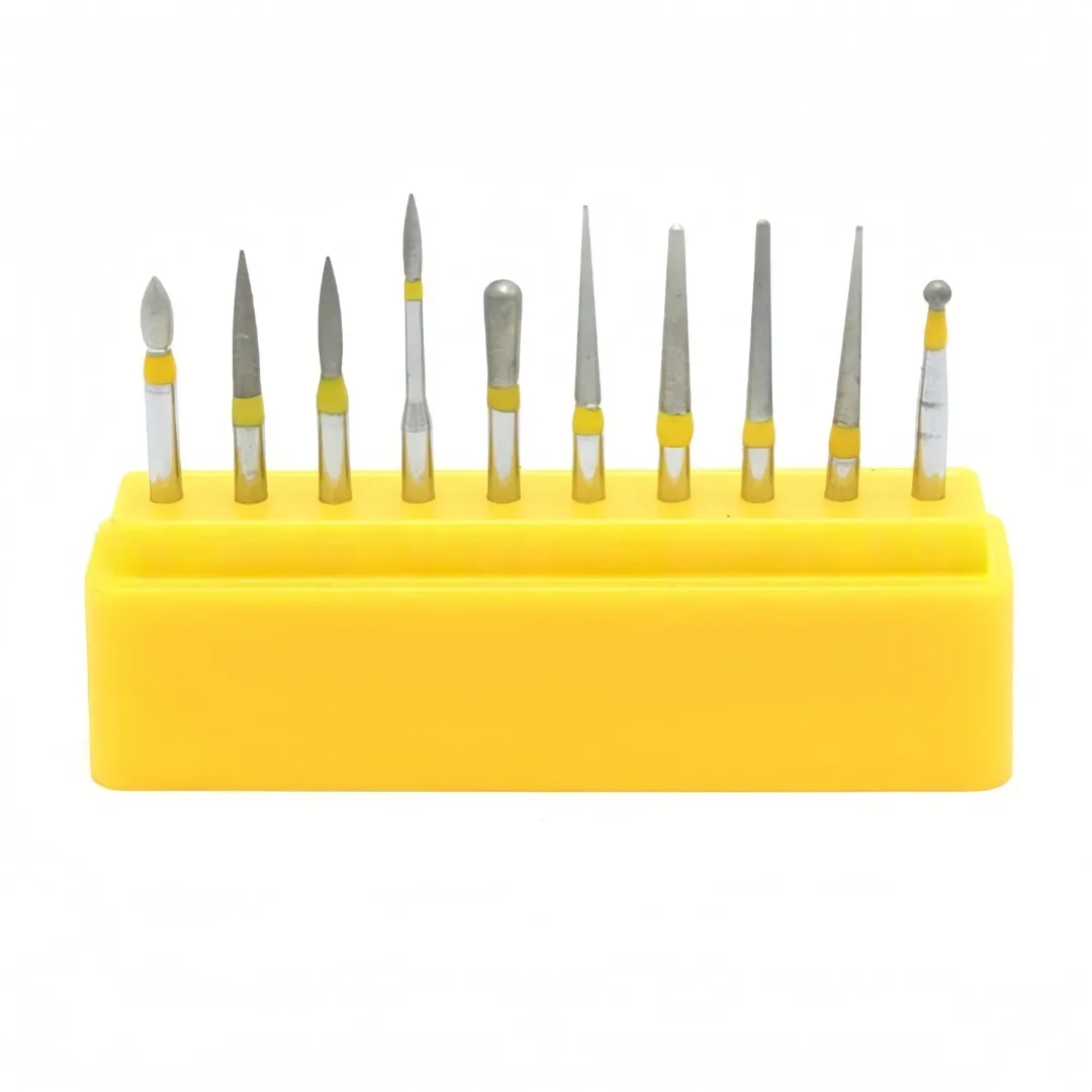 10 ชิ้น/กล่อง FG 105 Handpiece ความเร็วสูง Burs ชุดทันตกรรมเจาะ Bits Emery ขัด Burs ทันตแพทย์ขัดเครื่องมือ