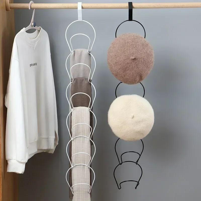 5 ตะขอชั้นเก็บหมวกตะขอผ้าพันคอกระเป๋าเบสบอลหมวก Rack จัดเก็บประตูแขวนสําหรับตู้เสื้อผ้าห้องนอน
