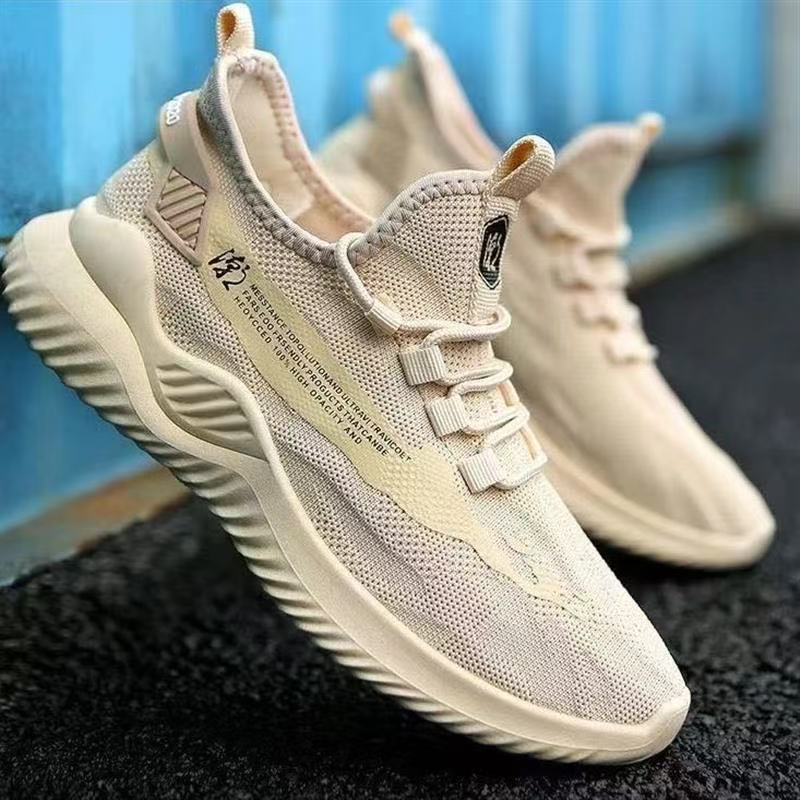Sneakers Intrecciate da Uomo 2026: Moda Estiva Autunnale, Traspiranti, per Camminata, Corsa e Palestra, con Fondo Piatto