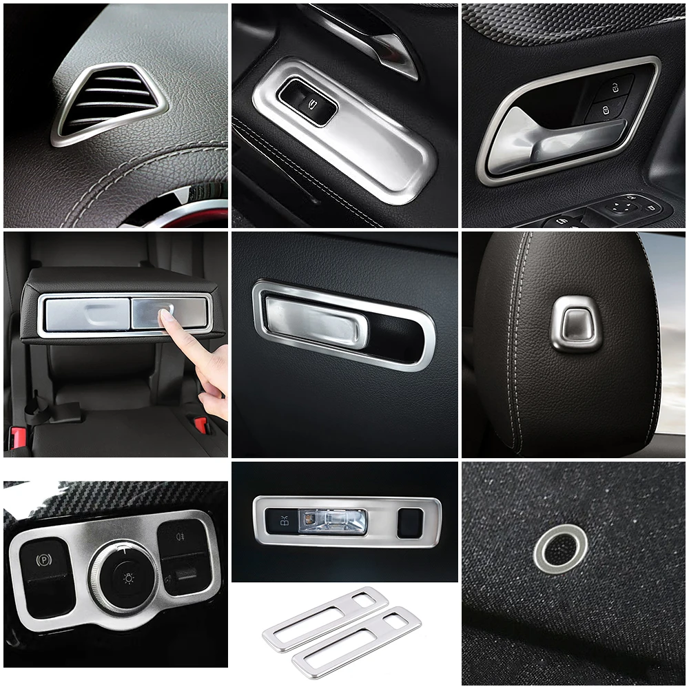 Do Mercedes Benz A Class W177 V177 A180 A200 A250 2022 Stylizacja samochodu Konsola środkowa Część Modyfikacja Ramka Pokrywa Wykończenie Dekoruj Naklejka
