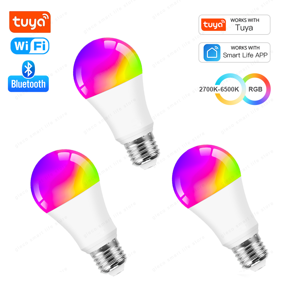 スマートLED電球,wifi,Bluetooth,rgbcw,Alexa互換,Google Home,e27