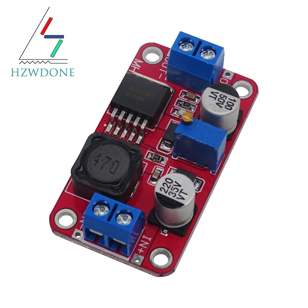 Módulo de potencia elevador de 5A DC-DC, convertidor de voltios de refuerzo de 3,3 V-35V a 5V 6V 9V 12V 24V XL6019, regulador de salida ajustable