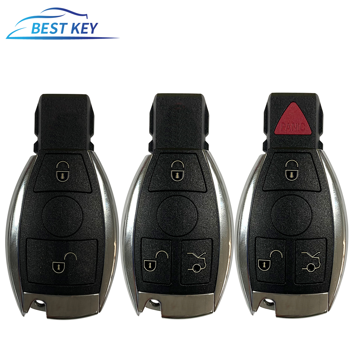 BEST KEY Akcesoria samochodowe Inteligentny pilot zdalnego sterowania do Mercedes Benz rok 2000+ NEC i BGA Style 3 przyciski Etui na klucze