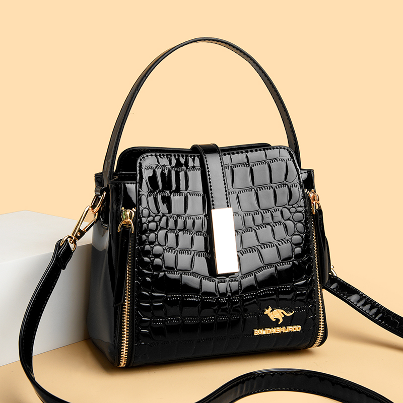 Sacs à main rétro pour femmes, sacoche tendance de styliste Crocodile, Sac à bandoulière à rabat en cuir, poignée supérieure, pochette