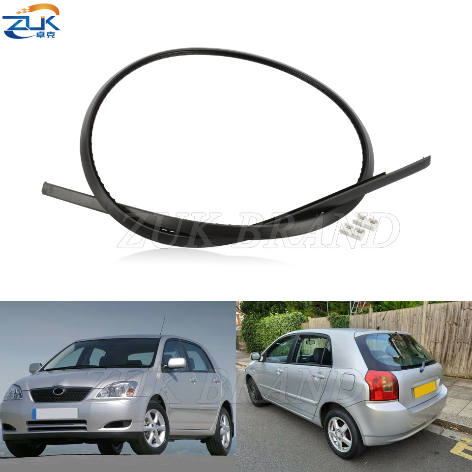ZUK Car Roof Drip Finish Molding Top Rubber Seal Strips For TOYOTA COROLLA HB Hatchback E12 2002-2006 With Free Clips