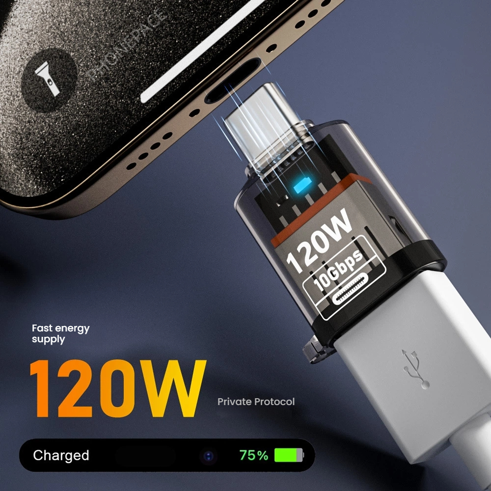 タイプ C アダプター USB 3.2 OTG 高速充電 120W 10GB 高速データオーディオ転送 PC タブレット用