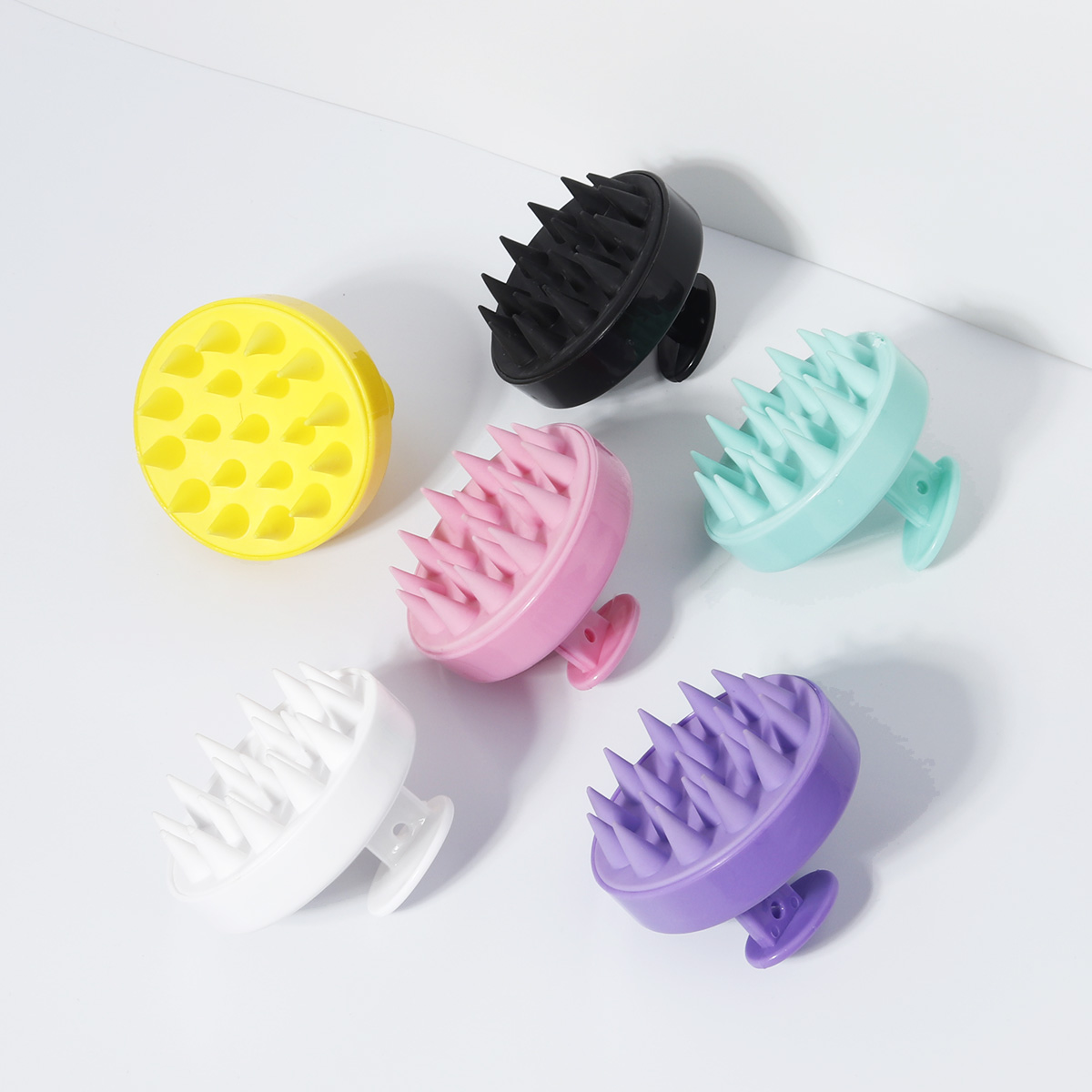 1 pz spazzola per shampoo morbida in silicone pettine per massaggio del cuoio capelluto spazzola per massaggio del corpo del cuoio capelluto completamente pulita spazzola per capelli per parrucchiere