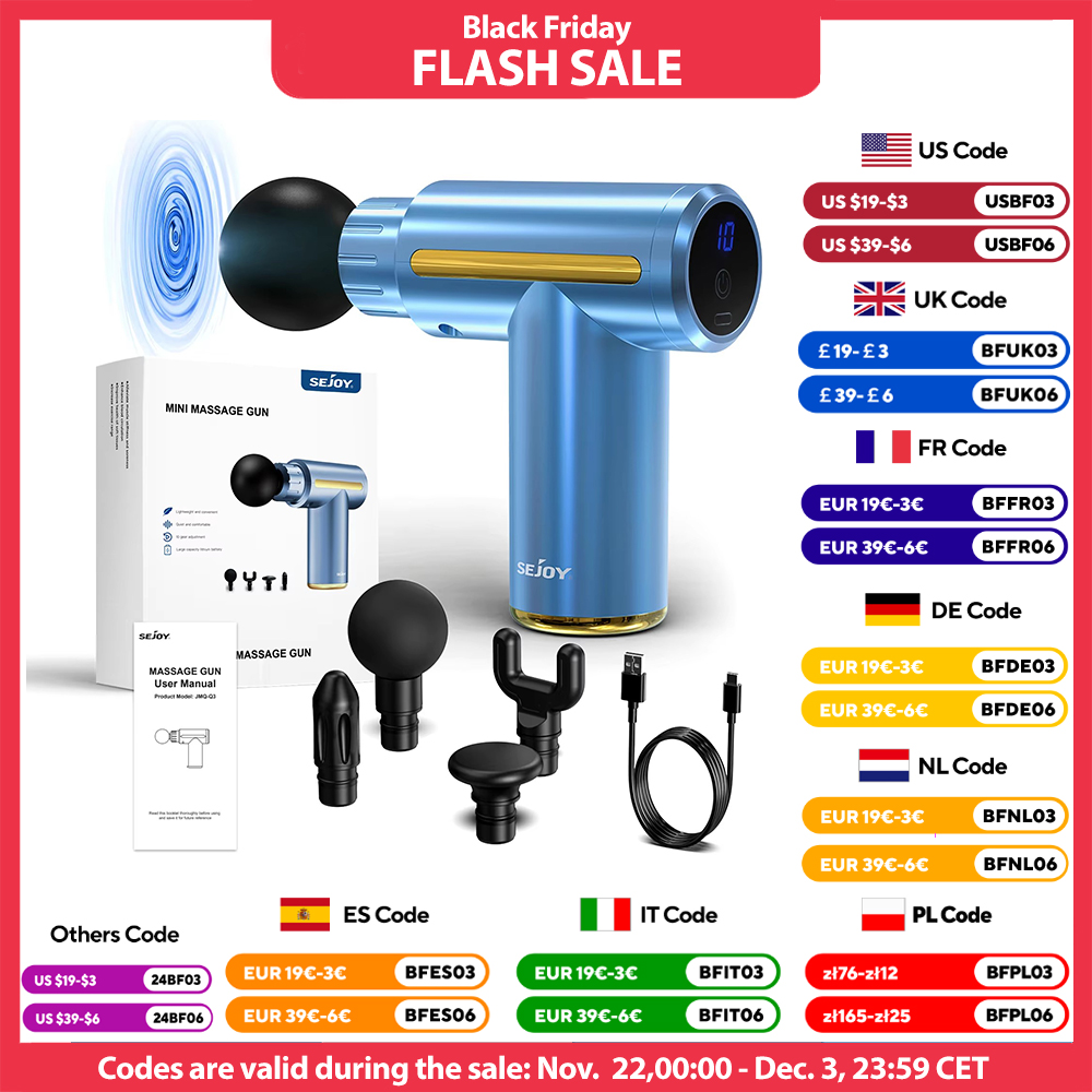 Máquina fascial para relajación muscular, Mini pistola de masaje USB, pistola vibratoria, equipo de masaje para Fitness, pistola de Fascia para agarre de cuello
