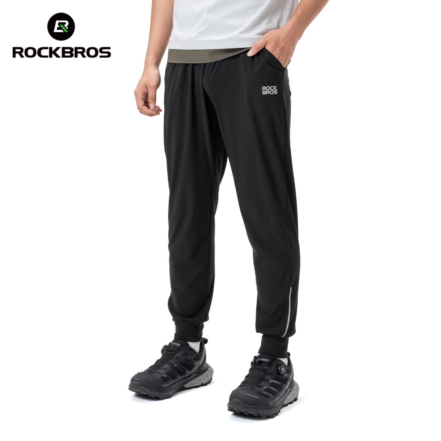 ROCKBROS Celana Bersepeda Musim Panas Celana Panjang Ringan Elastis Tinggi Tahan Air Sejuk Celana Tabir Surya Pria Celana Olahraga Luar Ruangan Fitness