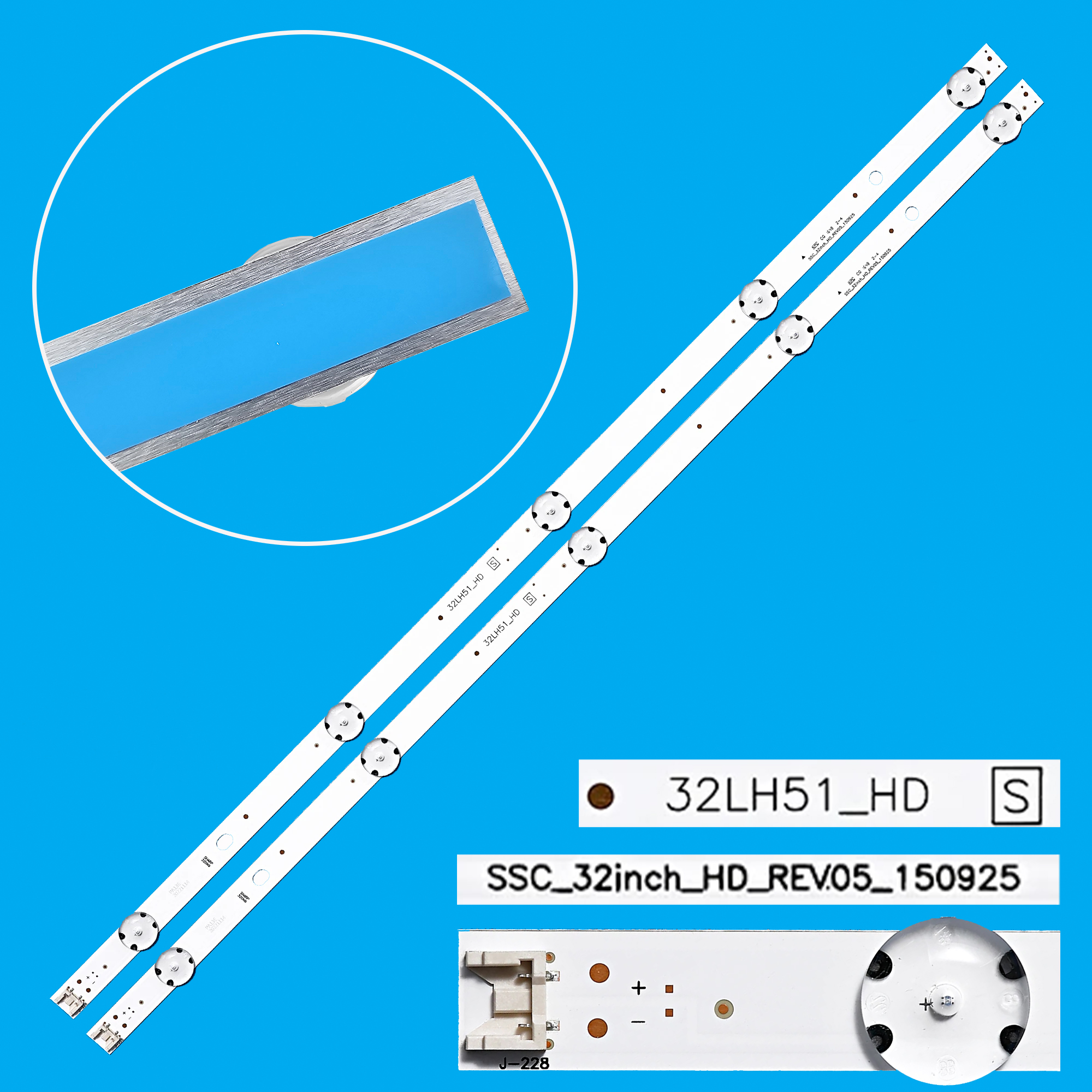 2 stücke LED-Hintergrund beleuchtung Streifen für 32 lh519u 32 lh51hd 32 lh590u 32 lh510b 32 lf510u 32 lf510b 32 lh516a 32 lh517a 32 lh518a 32 lh51 _ hd s