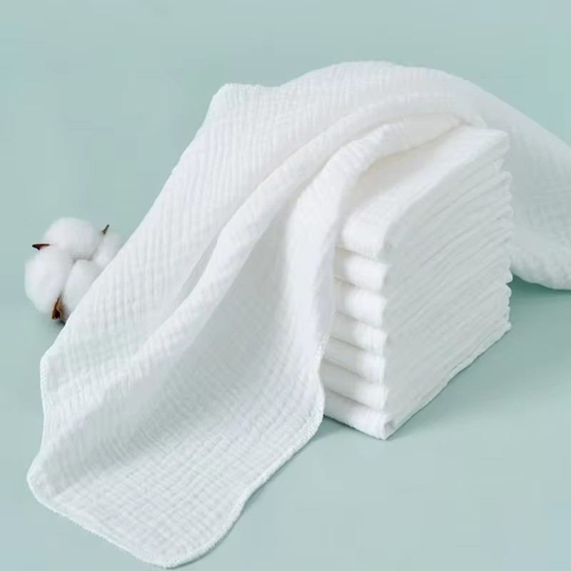 Fralda de gaze de algodão macio para bebê, 8 unidades/let (mudança para recém-nascidos), lavável, reutilizável, camada dupla, toalha macia para bebê