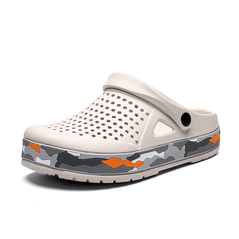 Letnie męskie buty drewniaki kapcie męskie ogrodowe sandały na płaskim obcasie sandały na platformie męskie buty do wody męskie trampki Outdoor kapcie domowe