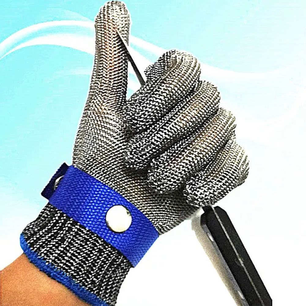 Gants en acier inoxydable, Anti-coupure, sécurité, résistant aux coupures, protection des mains, gant métallique, maille de viande pour fil de boucher, gant de coupe résistant aux couteaux