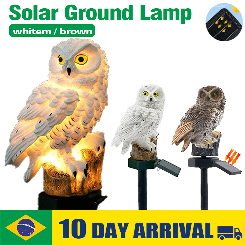 Solaire hibou lumière au sol LED cour extérieure lampe jardin lumière étanche piquet lumière voie décor solaire Patio sol lanterne
