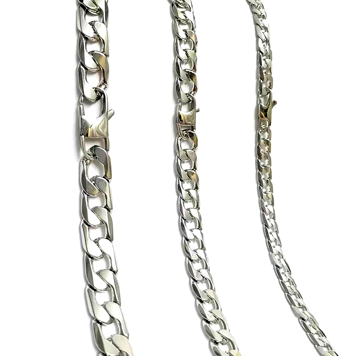 Aço inoxidável Cubano Link Chain para Homens, Comprimento Personalizado, Freio, Punk Moda Jóias, Transporte Da Gota De Fábrica, 6mm, 8mm, 12mm Largura