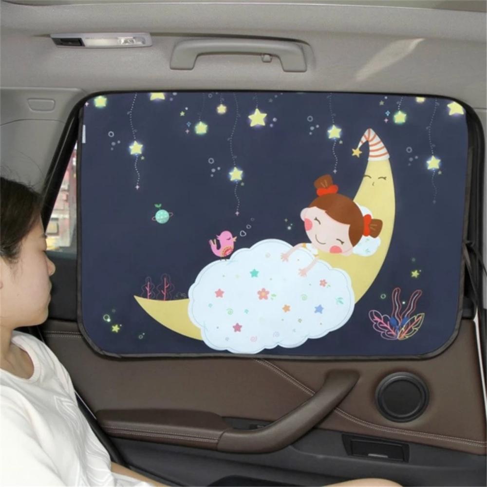 Universal carro magnético janela pára-sol, desenhos animados capa, cortina, proteção uv, criança, bebê, crianças